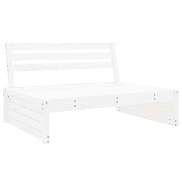 vidaXL Hagesofagruppe hvit 5 deler heltre furu