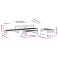 Miniatyrbilde 6 av 6: vidaXL Hagesofagruppe hvit 5 deler heltre furu