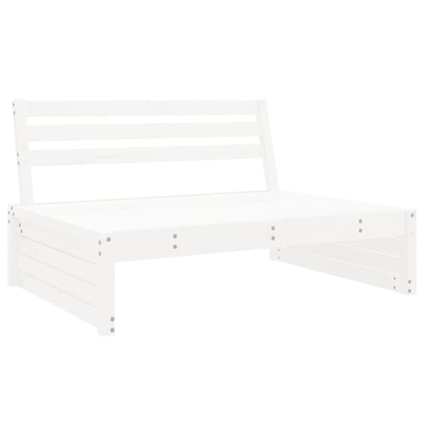 vidaXL Hagesofagruppe 6 deler hvit heltre furu