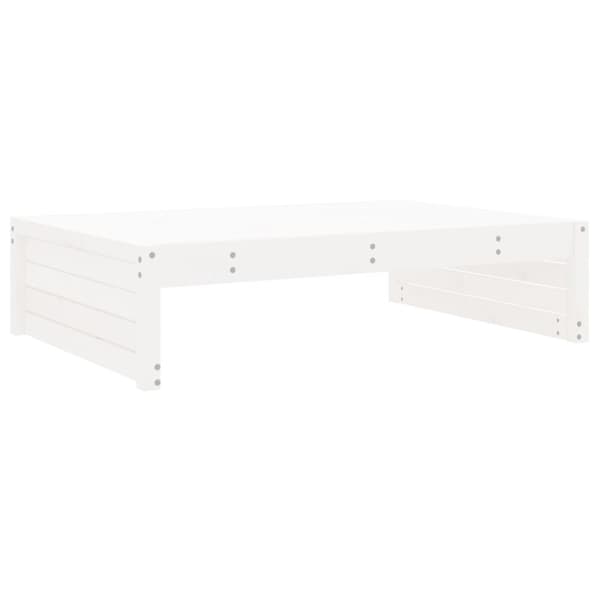 vidaXL Hagesofagruppe 6 deler hvit heltre furu