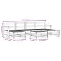 Miniatyrbilde 7 av 7: vidaXL Hagesofagruppe 7 deler hvit heltre furu
