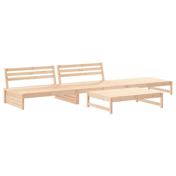 vidaXL Hagesofagruppe 4 deler heltre furu
