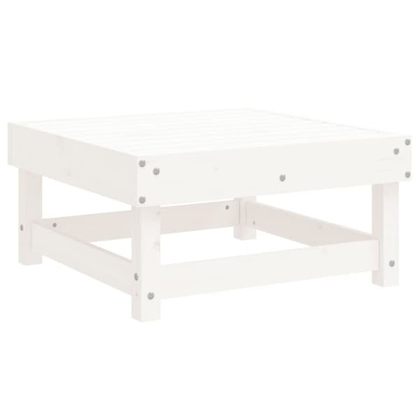 vidaXL Hagesofagruppe 7 deler hvit heltre furu