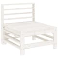 Miniatyrbilde 4 av 8: vidaXL Hagesofagruppe 7 deler hvit heltre furu