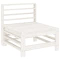 Miniatyrbilde 4 av 7: vidaXL Hagesofagruppe 8 deler hvit heltre furu