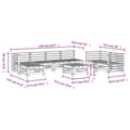 Miniatyrbilde 7 av 7: vidaXL Hagesofagruppe 8 deler hvit heltre furu