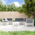 Miniatyrbilde 1 av 7: vidaXL Hagesofagruppe 8 deler hvit heltre furu