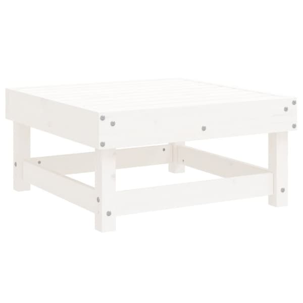vidaXL Hagesofagruppe 6 deler hvit heltre furu