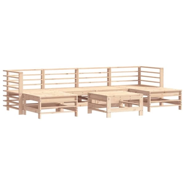 vidaXL Hagesofagruppe 7 deler heltre furu