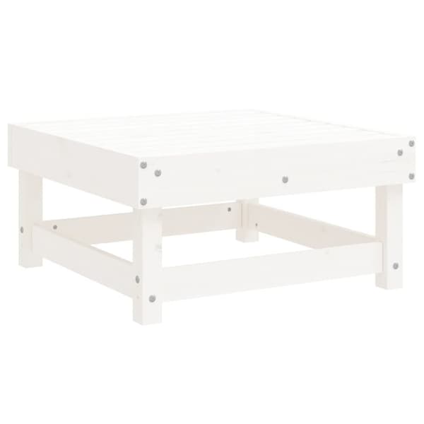 vidaXL Hagesofagruppe 7 deler hvit heltre furu