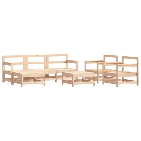 vidaXL Hagesofagruppe 7 deler heltre furu