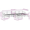 Miniatyrbilde 8 av 8: vidaXL Hagesofagruppe 7 deler hvit heltre furu