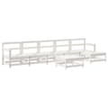 Miniatyrbilde 2 av 8: vidaXL Hagesofagruppe 7 deler hvit heltre furu