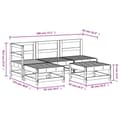 Miniatyrbilde 7 av 7: vidaXL Hagesofagruppe hvit 5 deler heltre furu