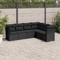 Miniatyrbillede 3 af 3: vidaXL sofasæt til haven 6 dele med hynder polyrattan sort