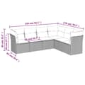 Miniatyrbillede 2 af 3: vidaXL sofasæt til haven 6 dele med hynder polyrattan sort