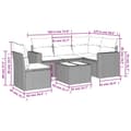 Miniatyrbillede 2 af 3: vidaXL sofasæt til haven 6 dele med hynder polyrattan beige