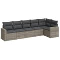 Miniatyrbillede 1 af 3: vidaXL sofasæt til haven 6 dele med hynder polyrattan grå