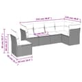 Miniatyrbillede 2 af 3: vidaXL sofasæt til haven 6 dele med hynder polyrattan sort