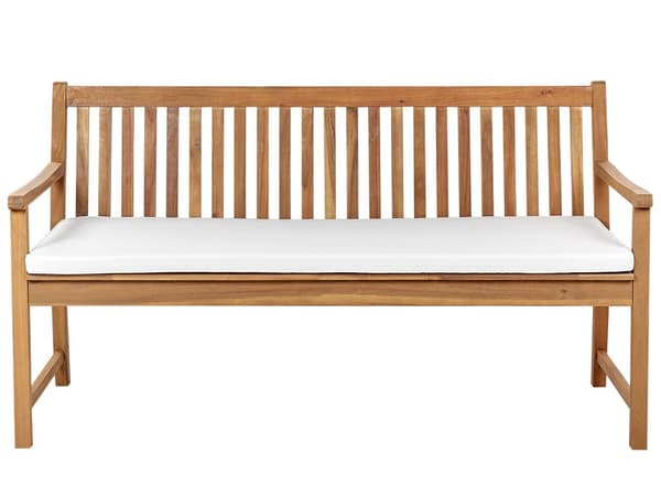 Sittdyna för utomhusbruk Vit polyester Vattenavvisande Bänkdyna 152 x 54 cm Trädgård