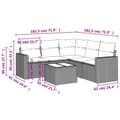 Miniatyrbillede 2 af 3: vidaXL sofasæt til haven 6 dele med hynder polyrattan beige