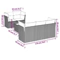 Miniatyrbillede 3 af 3: vidaXL sofasæt til haven 6 dele med hynder polyrattan sort