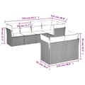 Miniatyrbillede 2 af 3: vidaXL sofasæt til haven 7 dele med hynder polyrattan sort