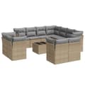 Miniatyrbillede 2 af 3: vidaXL sofasæt til haven 12 dele med hynder polyrattan beige