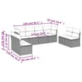 Miniatyrbillede 2 af 3: vidaXL sofasæt til haven 8 dele med hynder polyrattan beige