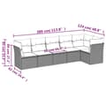 Miniatyrbillede 2 af 3: vidaXL sofasæt til haven 6 dele med hynder polyrattan beige