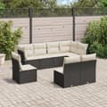 Miniatyrbillede 3 af 3: vidaXL sofasæt til haven 8 dele med hynder polyrattan sort