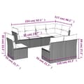 Miniatyrbillede 2 af 3: vidaXL sofasæt til haven 8 dele med hynder polyrattan sort