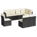 Miniatyrbillede 1 af 3: vidaXL sofasæt til haven 8 dele med hynder polyrattan sort