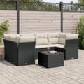 Miniatyrbillede 3 af 3: vidaXL sofasæt til haven 7 dele med hynder polyrattan sort