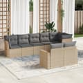 Miniatyrbillede 3 af 3: vidaXL sofasæt til haven 8 dele med hynder polyrattan beige