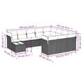 Miniatyrbillede 2 af 3: vidaXL sofasæt til haven 11 dele med hynder polyrattan sort
