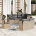 Miniatyrbillede 3 af 3: vidaXL sofasæt til haven 8 dele med hynder polyrattan beige