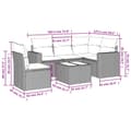 Miniatyrbillede 2 af 3: vidaXL sofasæt til haven 6 dele med hynder polyrattan beige