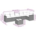 Miniatyrbillede 2 af 3: vidaXL sofasæt til haven 7 dele med hynder polyrattan sort