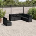 Miniatyrbillede 3 af 3: vidaXL sofasæt til haven 9 dele med hynder polyrattan sort