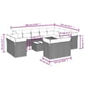 Miniatyrbillede 2 af 3: vidaXL sofasæt til haven 13 dele med hynder polyrattan sort