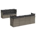 Miniatyrbillede 1 af 3: vidaXL sofasæt til haven 8 dele med hynder polyrattan grå