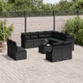 Miniatyrbillede 3 af 3: vidaXL sofasæt til haven 12 dele med hynder polyrattan sort