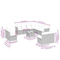 Miniatyrbillede 2 af 3: vidaXL sofasæt til haven 12 dele med hynder polyrattan sort