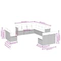 Miniatyrbillede 2 af 3: vidaXL sofasæt til haven 11 dele med hynder polyrattan sort