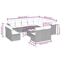 Miniatyrbillede 2 af 3: vidaXL sofasæt til haven 13 dele med hynder polyrattan grå