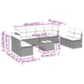 Miniatyrbillede 4 af 4: vidaXL sofasæt til haven 9 dele med hynder polyrattan grå