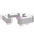 Miniatyrbillede 4 af 4: vidaXL sofasæt til haven 13 dele med hynder polyrattan sort