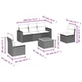 Miniatyrbillede 2 af 3: vidaXL sofasæt til haven 6 dele med hynder polyrattan sort