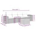 Miniatyrbillede 4 af 4: vidaXL sofasæt til haven 5 dele med hynder polyrattan sort
